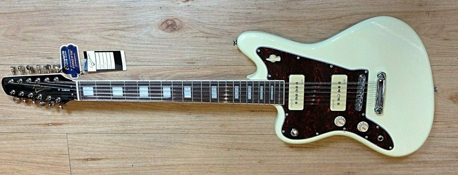 Revelation RJT6012 Electric 12String Guitar Left Hand Vintage White