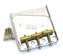 Fender Genuine Parts - 3-SADDLE AMERICAN VINTAGE TELECASTER BRIDGE ASSEMBLY (CHROME)