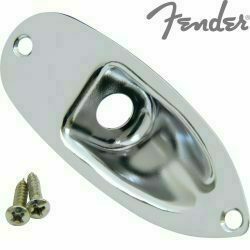Fender Genuine Parts - Stratocaster Electric Guitar Chrome Jackplate