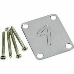 Fender Genuine Parts - 4-BOLT NECK PLATE CHROME F LOGO 70s STYLE