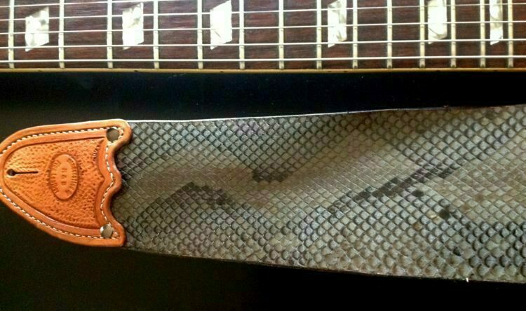 R&B Leathers USA - Genuine Python Snake skin Guitar Strap #14 - Image 3