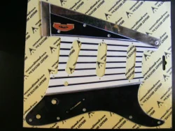 Greasy Groove Pickguard - Stratocaster Tailguard Black