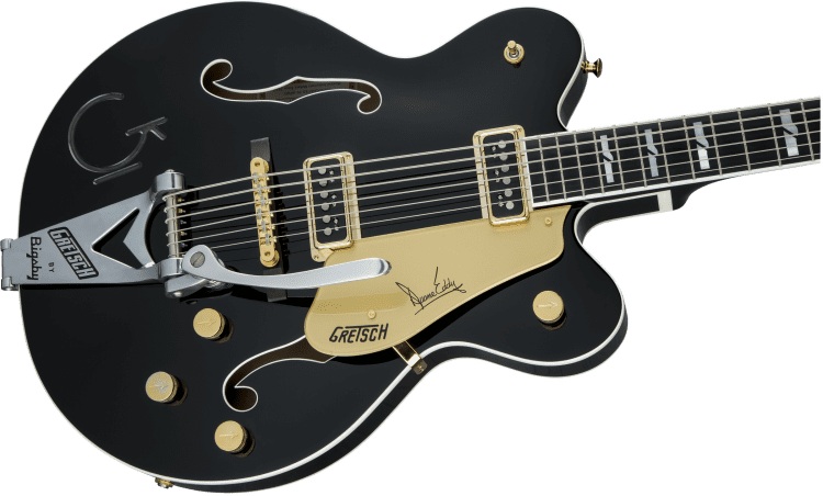 Gretsch G6120TB-DE Duane Eddy 6-String Bass, Ebony Fingerboard, Black Pearl - Image 3