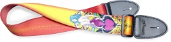 Stagg Terylene guitar strap with "Pin-up" Orange / Yellow
