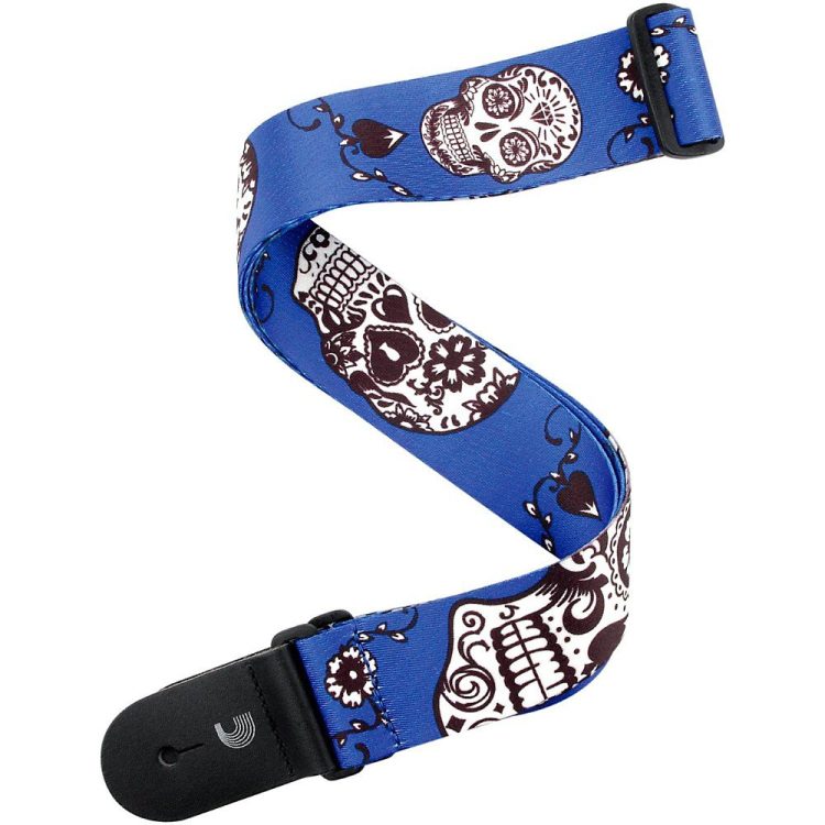 D'addario Planet Waves Blue Skull Strap