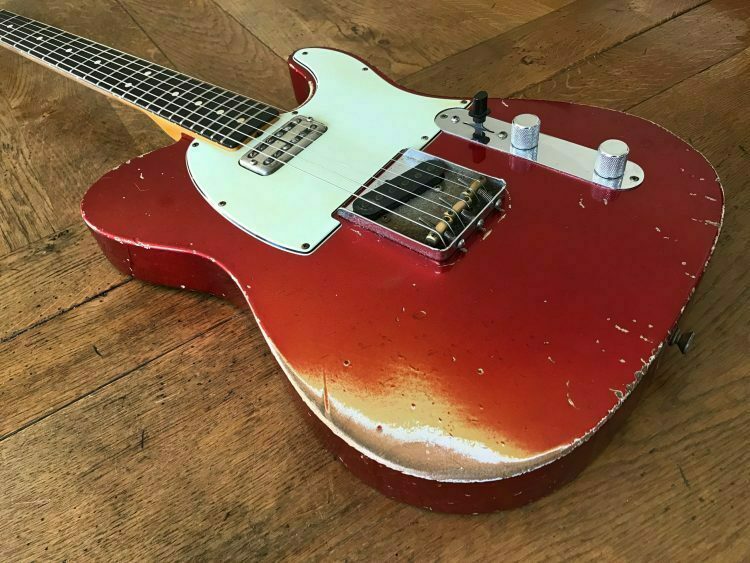 2016 Fender Master Built John Cruz 64 Telecaster Relic Candy Apple Red - Image 5
