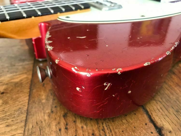 2016 Fender Master Built John Cruz 64 Telecaster Relic Candy Apple Red - Image 8