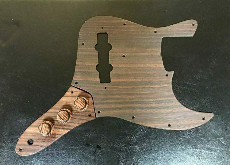 Jazz Bass Solid wood Pickguard, Control Plate And Knobs