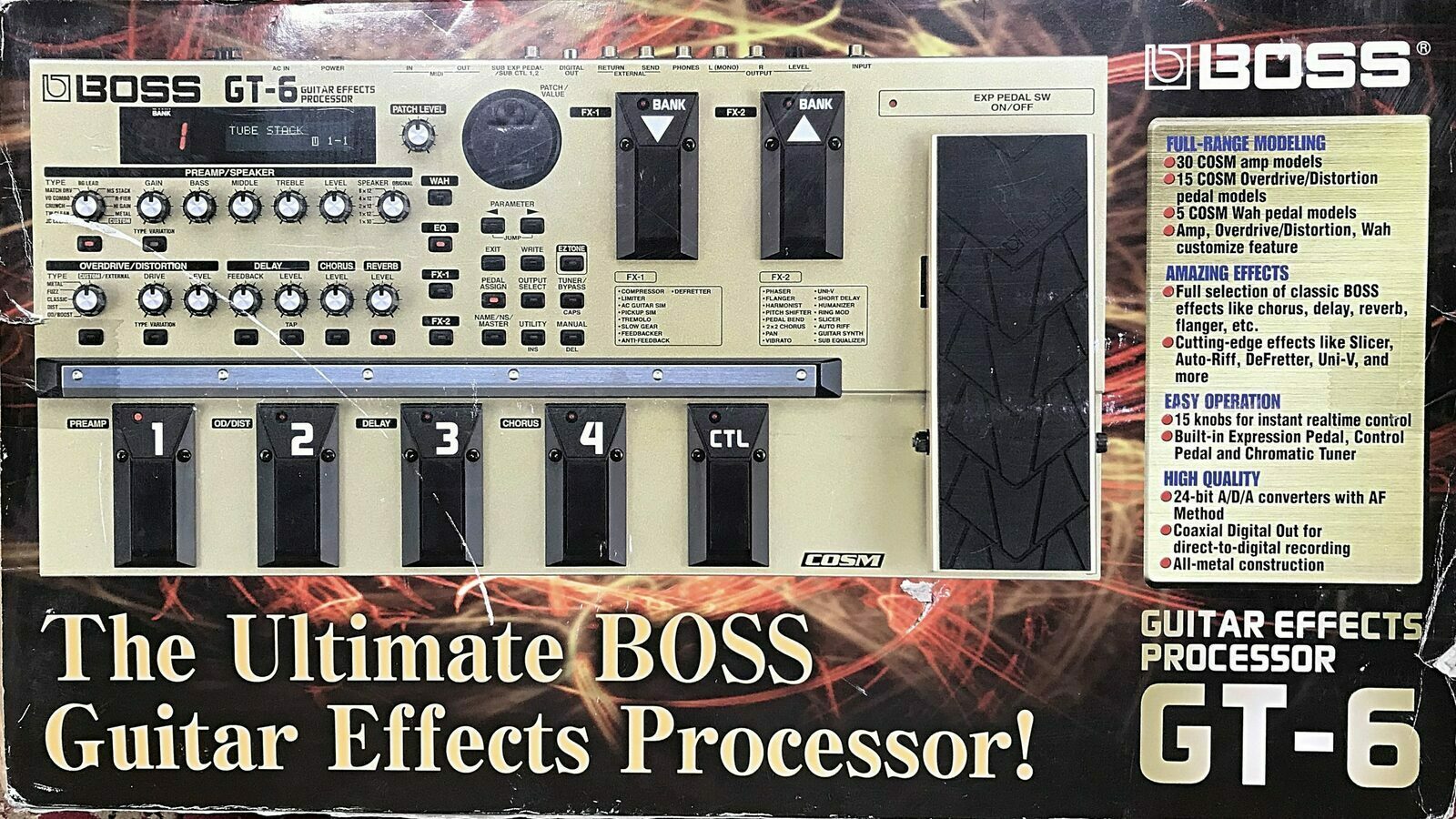 Boss GT6 Guitar Effects Processor - Vintage & Modern Guitars