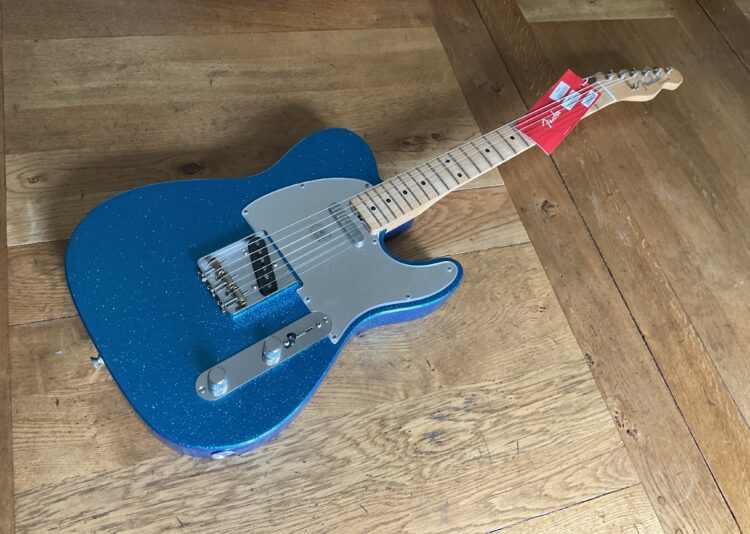 Fender® J Mascis Telecaster®, Maple Fingerboard, Bottle Rocket Blue Flake