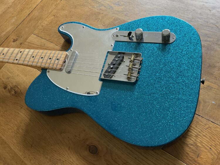 Fender® J Mascis Telecaster®, Maple Fingerboard, Bottle Rocket Blue Flake - Image 4