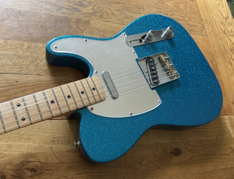 Fender® J Mascis Telecaster®, Maple Fingerboard, Bottle Rocket Blue Flake - Image 2