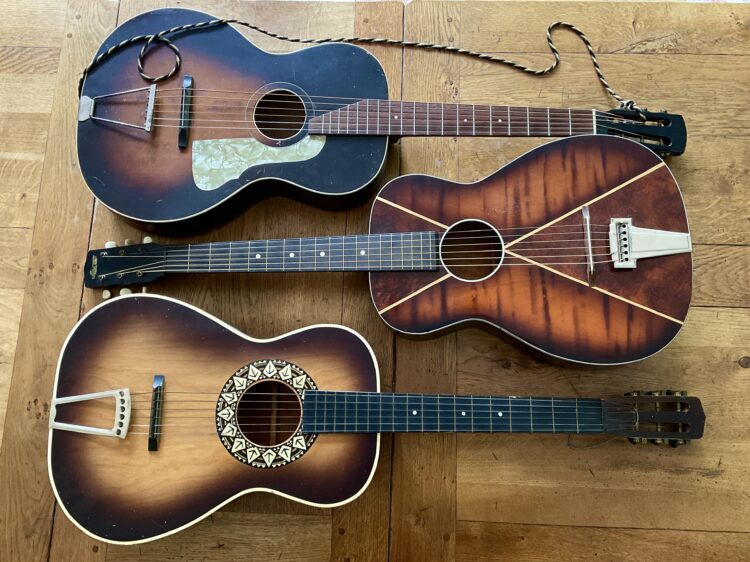 Harmony H1150 "Woodpanel Artdeco" Acoustic Guitar - Image 10