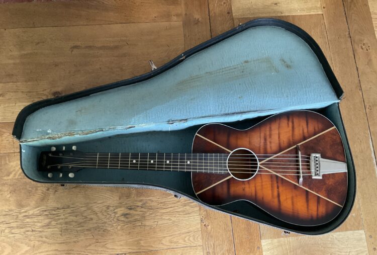 Harmony H1150 "Woodpanel Artdeco" Acoustic Guitar - Image 8