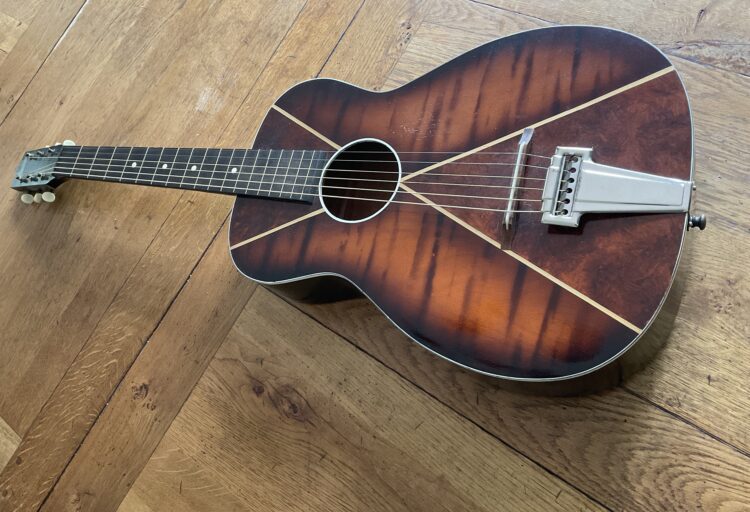 Harmony H1150 "Woodpanel Artdeco" Acoustic Guitar - Image 2