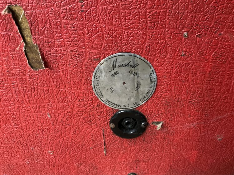 1976 Marshall Red Tolex 1960 4 X 12 Cabinet - Image 5