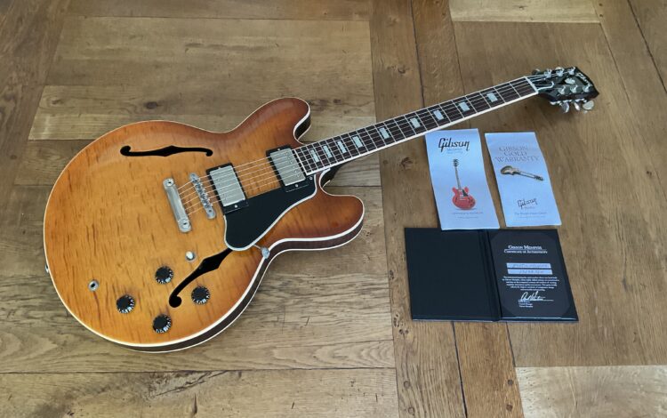 2015 Gibson Memphis ES 335 Premier Figured Faded Lightburst - Image 2