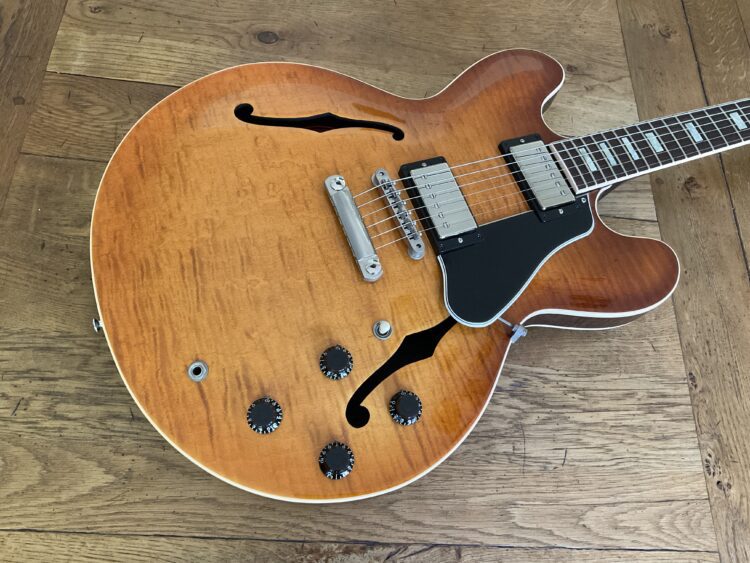 2015 Gibson Memphis ES 335 Premier Figured Faded Lightburst - Image 3