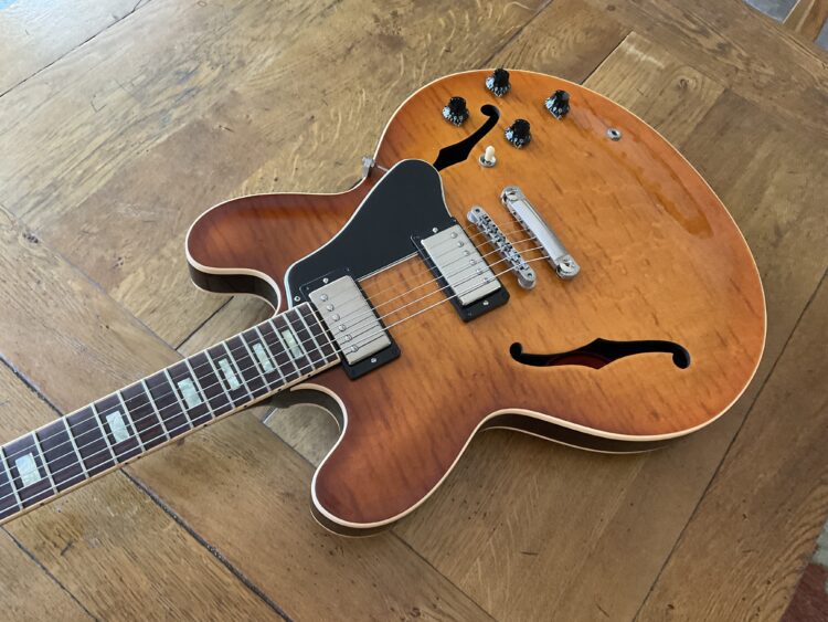 2015 Gibson Memphis ES 335 Premier Figured Faded Lightburst - Image 4