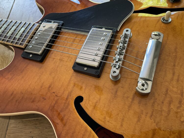 2015 Gibson Memphis ES 335 Premier Figured Faded Lightburst - Image 5