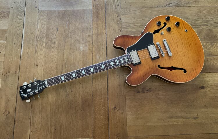 2015 Gibson Memphis ES 335 Premier Figured Faded Lightburst - Image 6