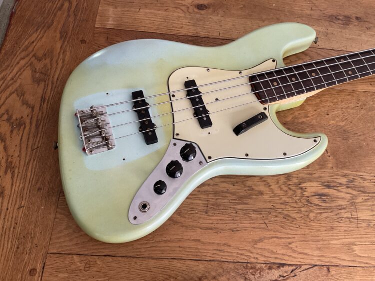 1964 Fender Jazz Bass Sonic Blue SOLD - Image 3
