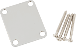 Fender 4-Bolt Vintage-Style Neck Plate "Plain" (No Serial Number or Logo) (Chrome)