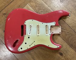 Genuine 1963 Pre CBS Fender Stratocaster Body Fiesta Red
