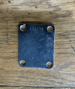 Genuine 1962 Fender Neck Plate L Series SOLD