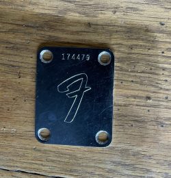 Genuine 1966 Fender Neck Plate F Series