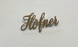 Reproduction Hofner Resin Headstock Logo.