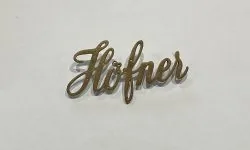 Reproduction Hofner Resin Headstock Logo.