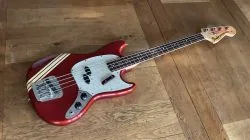 1972 Fender Mustang Bass Competition Red Sold